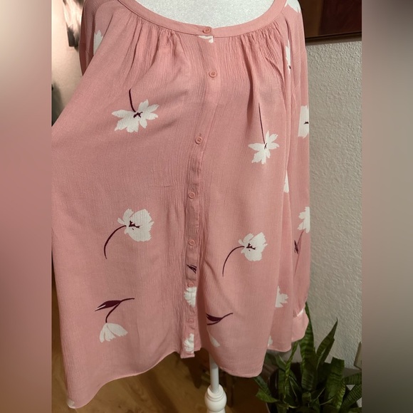 A.N.A a new approach pink floral blouse size2X - Picture 2 of 8